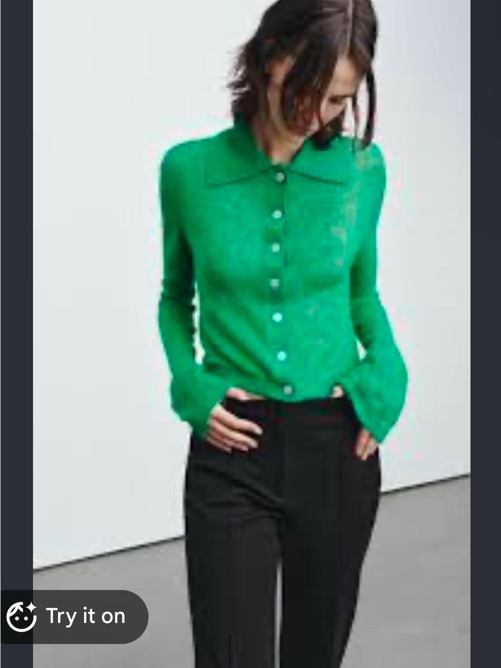 ZARA Polo Collar Cardigan